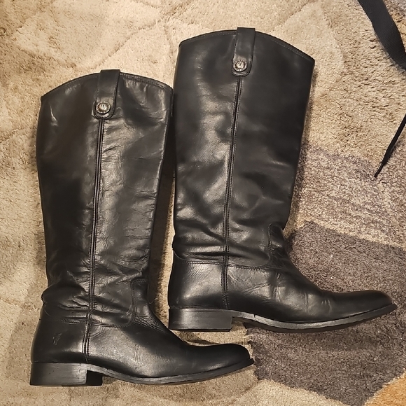 Frye Women's Melissa Button Riding Boots - Round Toe Sz 7.5B - Picture 2 of 4